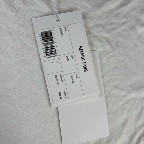 Helmut Lang Womens Kick FRT T-Shirt White Short Sleeve Crew Neck Tee M New $195 - Picture 6 of 11